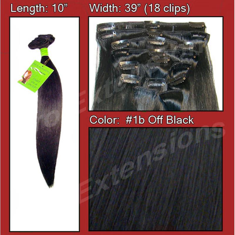 Off Black - 10 inch - Clip-in Extensions